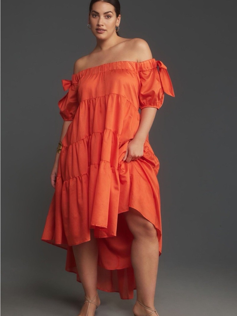 ANTHROPOLOGIE Tiered Off The Shoulder Dress